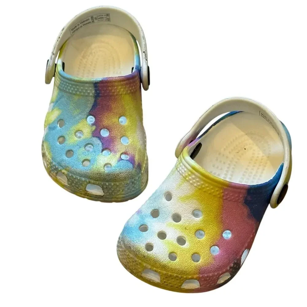 Crocs Toddler Pastel Tie Dye Infant Shoe Size 2–3